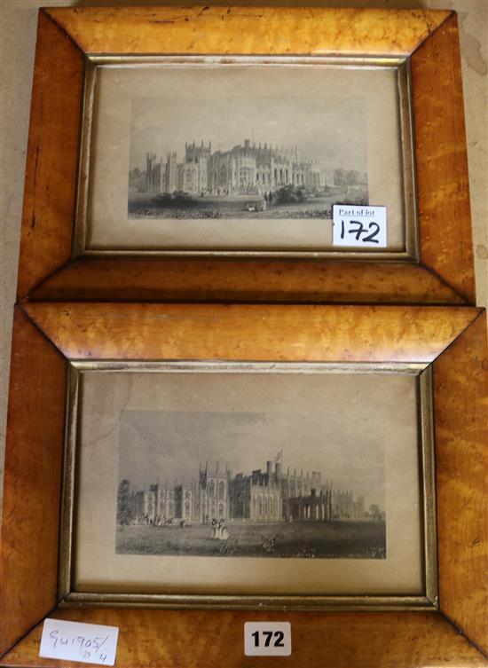 2 maple framed prints